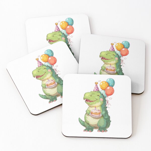 Item preview, Cute Green T-Rex Dinosaur Birthday Party designed and sold by Tronstell.