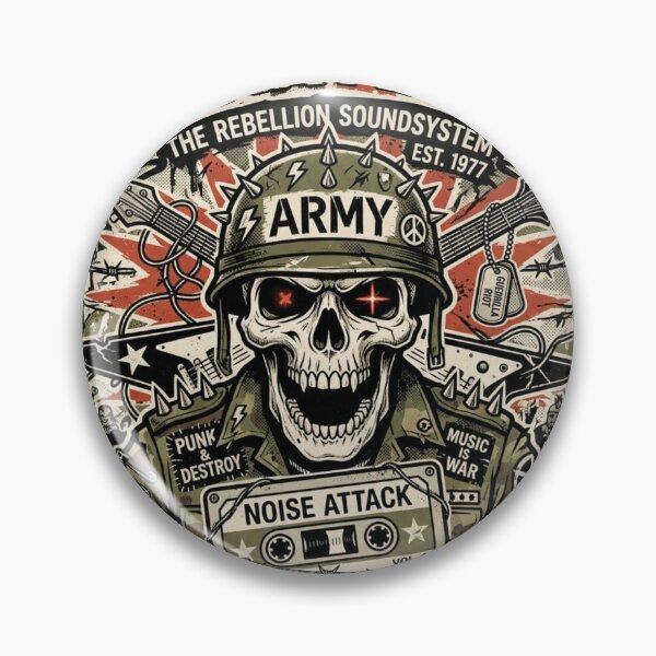 Item preview, Punk Army Skull: Retro Rock Rebellion designed and sold by theboyjake.