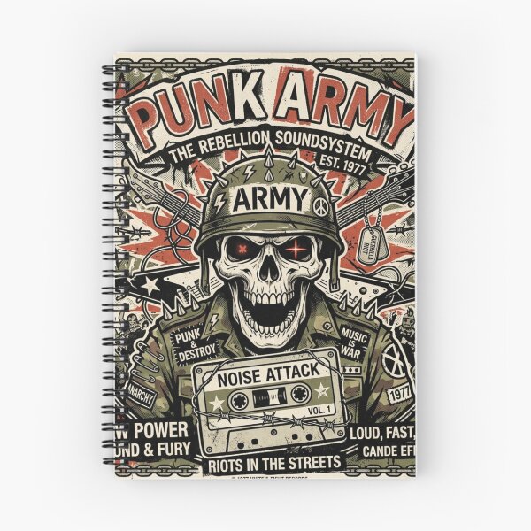 Item preview, Punk Army Skull: Retro Rock Rebellion designed and sold by theboyjake.