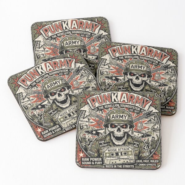 Item preview, Punk Army Skull: Retro Rock Rebellion designed and sold by theboyjake.