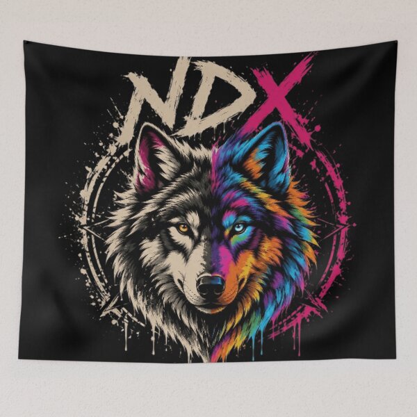Item preview, NDX Dual Nature – Neon Wolf Graphic designed and sold by NDX9.