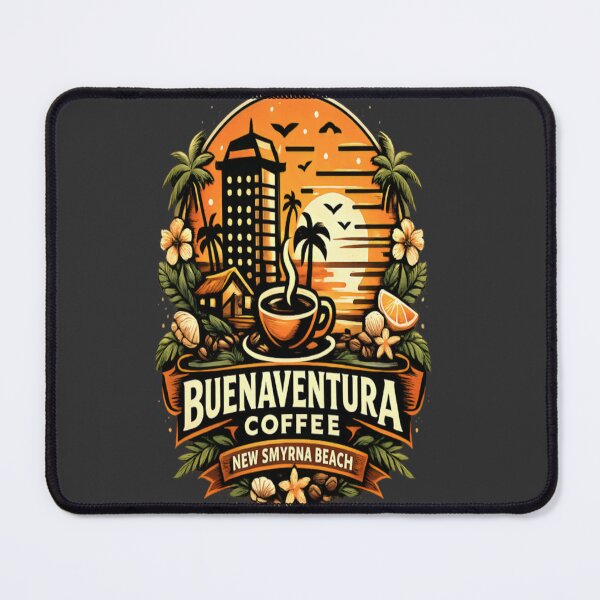 Item preview, Buenaventura Coffee – New Smyrna Beach Vintage Sunset Tropical Cafe designed and sold by CatLovers Studio.