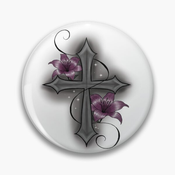 Item preview, Cross with lilies designed and sold by PeterskyDesign.
