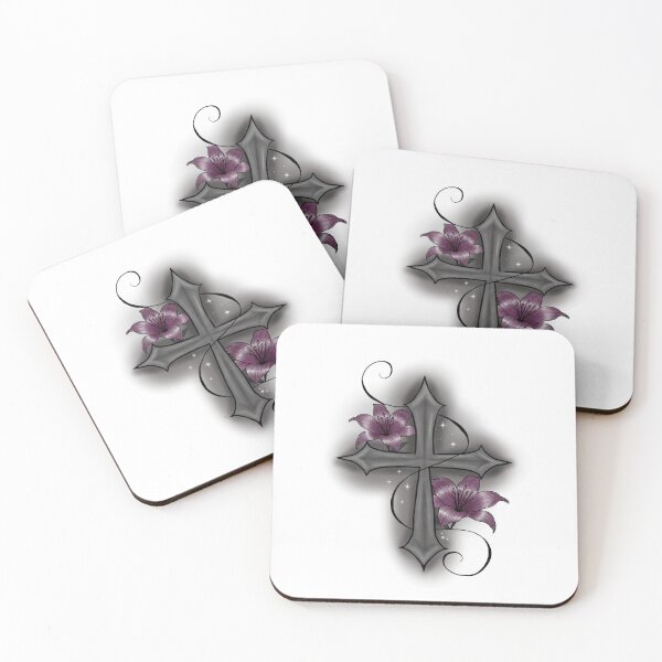 Item preview, Cross with lilies designed and sold by PeterskyDesign.