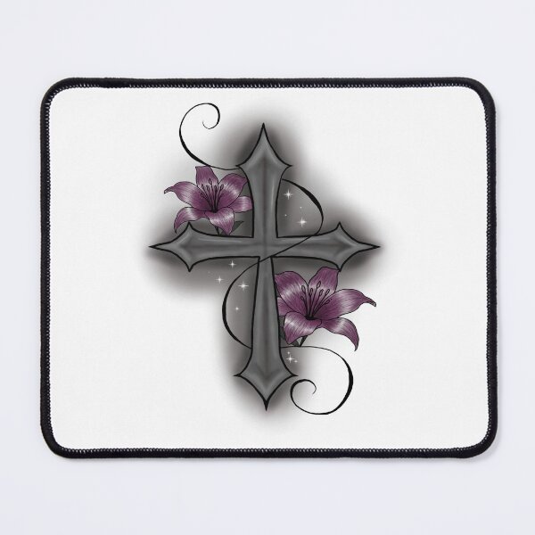 Item preview, Cross with lilies designed and sold by PeterskyDesign.