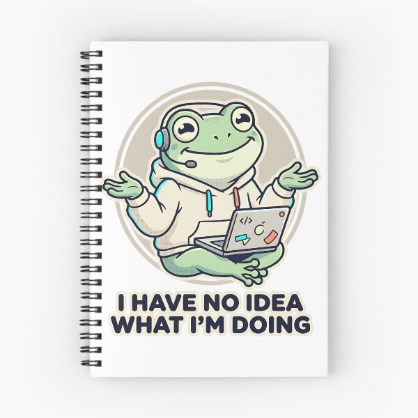 Item preview, I Have No Idea What Im Doing Developer Funny Coding Frog designed and sold by Urben Loop.