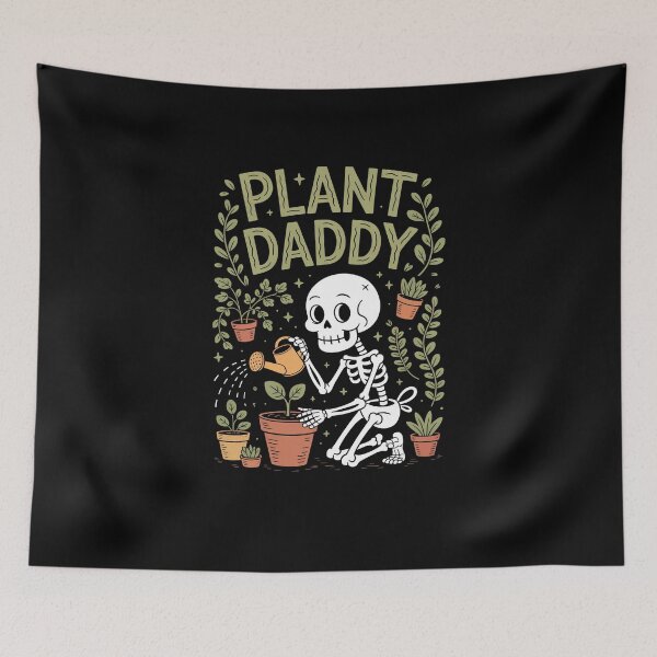 Item preview, Plant Daddy Skeleton Watering Plants Gardener designed and sold by SuperAndSocial.