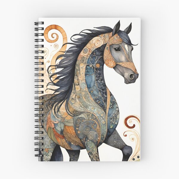 Item preview, Boho patterned horse illustration - colorful animal art designed and sold by SonSonia.