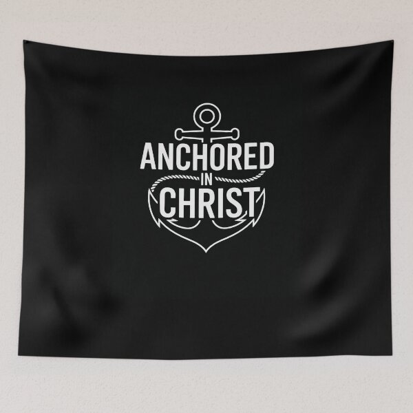 Item preview, Anchored In Christ Christian Faith Anchor Design designed and sold by SuperAndSocial.