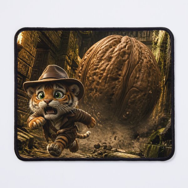 Item preview, Tiger Explorer Running from Giant Walnut designed and sold by sigmaartstudio.