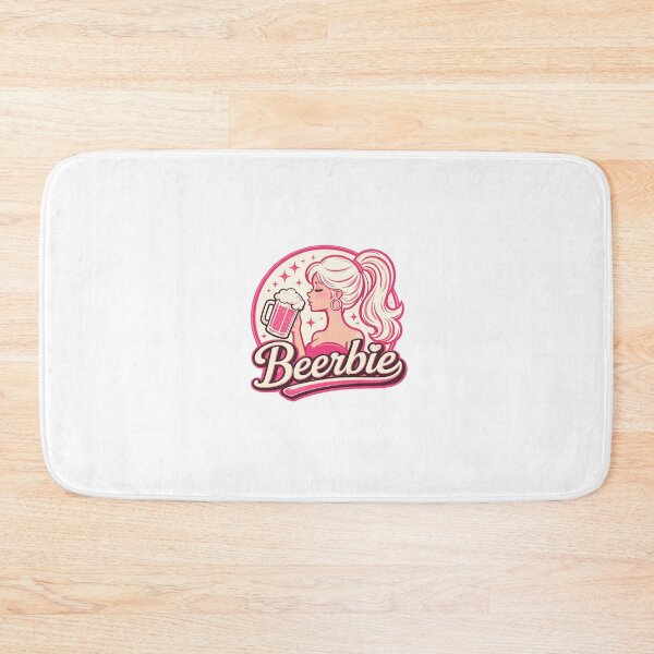 Item preview, Beerbie Pink Retro Beer Babe Sticker & Apparel Design designed and sold by OutBox-.