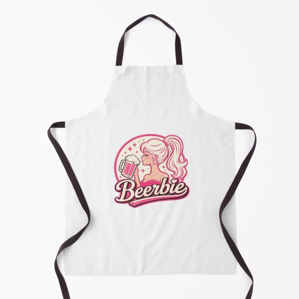 Item preview, Beerbie Pink Retro Beer Babe Sticker & Apparel Design designed and sold by OutBox-.