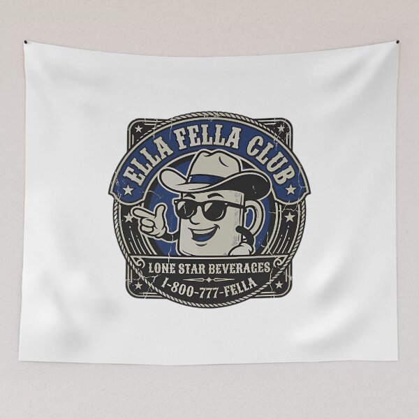 Item preview, Ellas Fellas Club Retro Western Cowboy designed and sold by SorrowLichteArt.