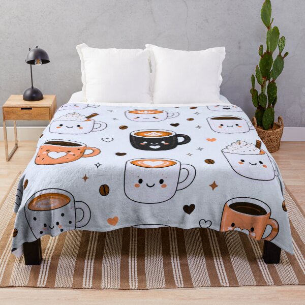 Item preview, Kawaii Coffee Cups Pattern designed and sold by IGLCreative.