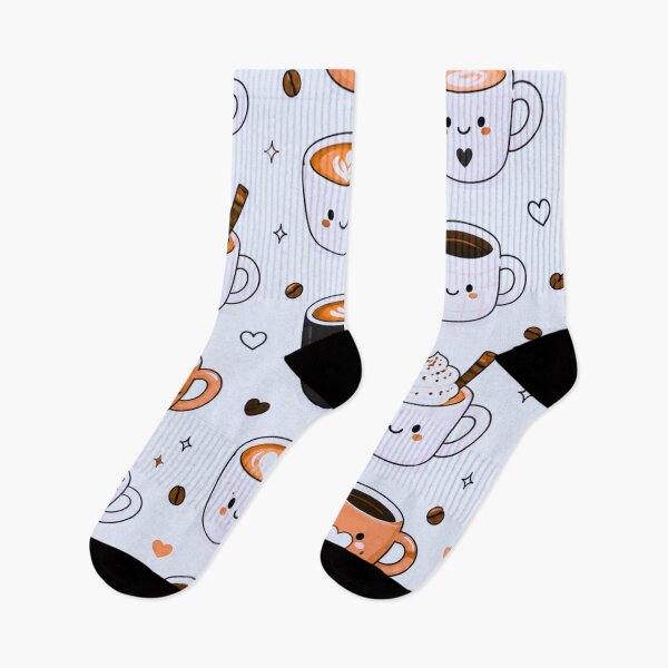 Item preview, Kawaii Coffee Cups Pattern designed and sold by IGLCreative.