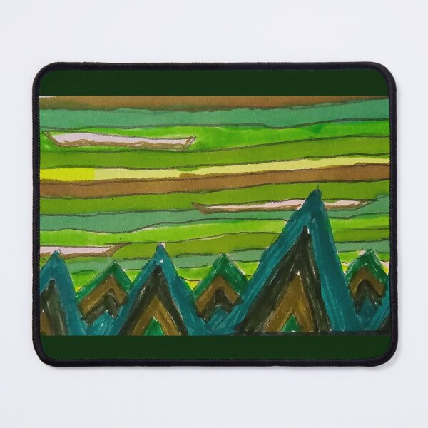 Item preview, Abstract mountain skyline scene Green designed and sold by DancingCreek.