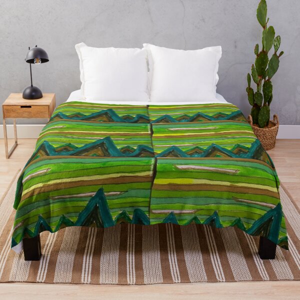 Item preview, Abstract mountain skyline scene Green designed and sold by DancingCreek.