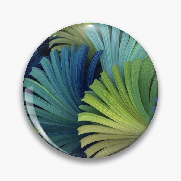 Item preview, Abstract palm fronds in blue and green designed and sold by dcrc.