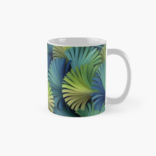 Item preview, Abstract palm fronds in blue and green designed and sold by dcrc.