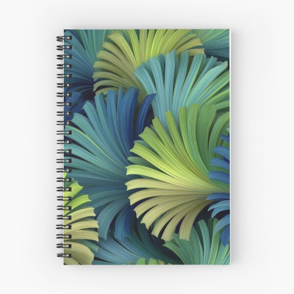 Item preview, Abstract palm fronds in blue and green designed and sold by dcrc.