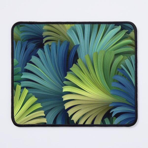 Item preview, Abstract palm fronds in blue and green designed and sold by dcrc.