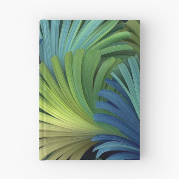Item preview, Abstract palm fronds in blue and green designed and sold by dcrc.