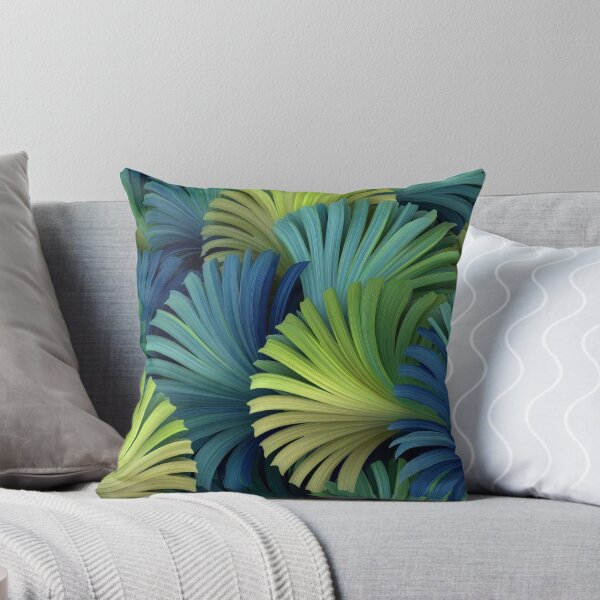 Item preview, Abstract palm fronds in blue and green designed and sold by dcrc.