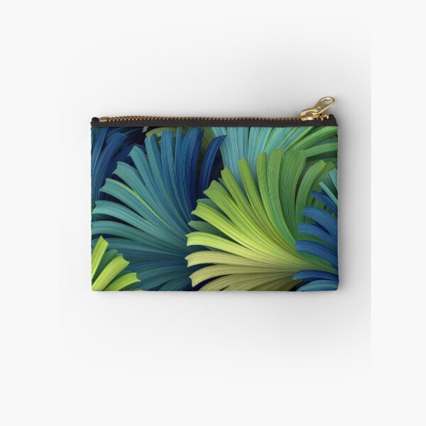 Item preview, Abstract palm fronds in blue and green designed and sold by dcrc.