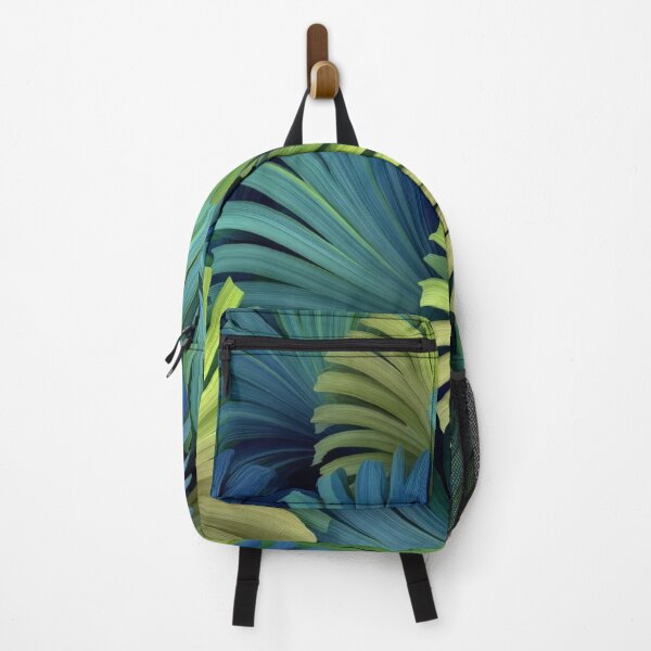 Item preview, Abstract palm fronds in blue and green designed and sold by dcrc.