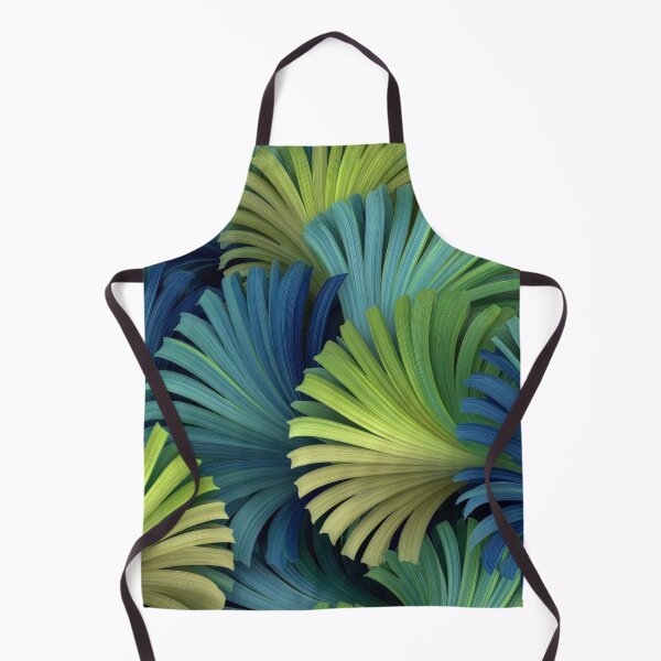 Item preview, Abstract palm fronds in blue and green designed and sold by dcrc.