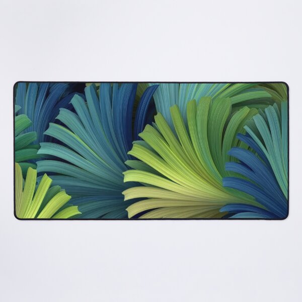 Item preview, Abstract palm fronds in blue and green designed and sold by dcrc.