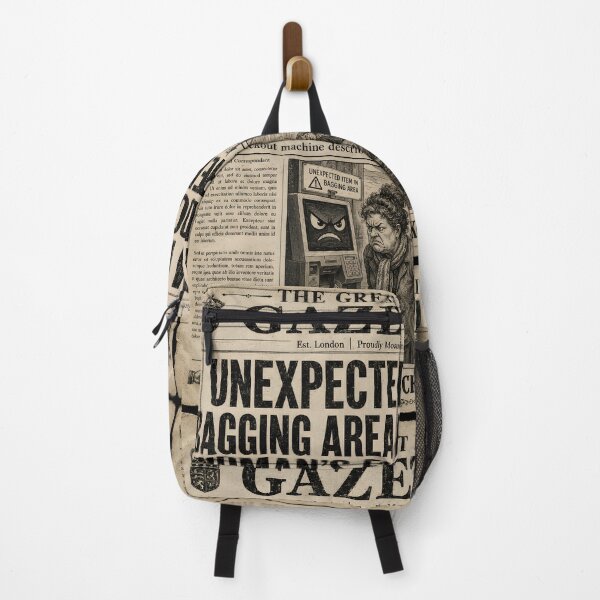 Item preview, I Survived The Self Checkout Barely Funny British Newspaper Humour Gift designed and sold by BlightyandCo.