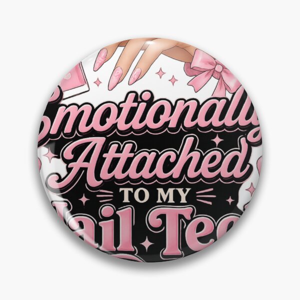 Item preview, Emotionally Attached To My Nail Tech – Cute Pink Coquette Nail Salon Design designed and sold by Saritahosny1.