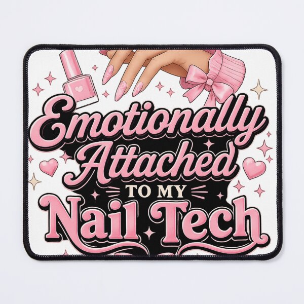 Item preview, Emotionally Attached To My Nail Tech – Cute Pink Coquette Nail Salon Design designed and sold by Saritahosny1.