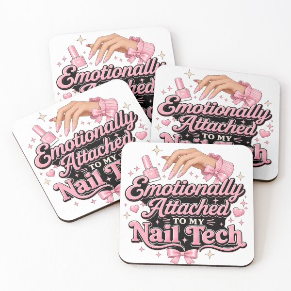 Item preview, Emotionally Attached To My Nail Tech – Cute Pink Coquette Nail Salon Design designed and sold by Saritahosny1.