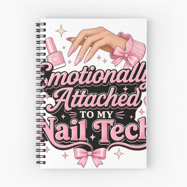 Item preview, Emotionally Attached To My Nail Tech – Cute Pink Coquette Nail Salon Design designed and sold by Saritahosny1.