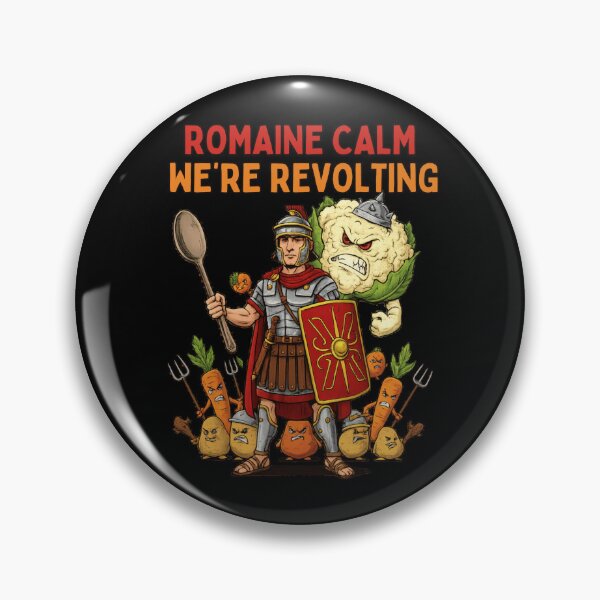 Item preview, ROMAINE CALM WE’RE REVOLTING Funny Vegetable Pun Shirt | Angry Veggie Roman Humor designed and sold by Cree8if.