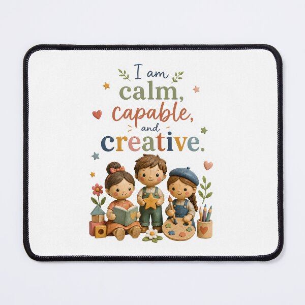 Item preview, I Am Calm Capable And Creative Kids Affirmation Art designed and sold by LoveNurseries.