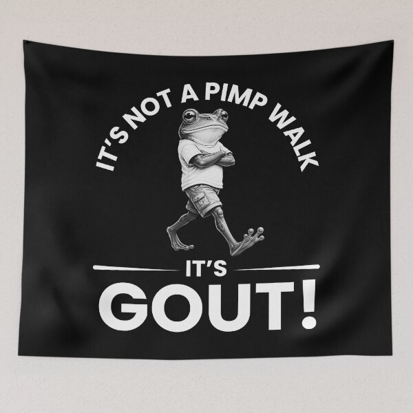 Item preview, It’s Not A Pimp Walk It’s Gout Funny Medical Humor T-Shirt designed and sold by Teetreasure2.
