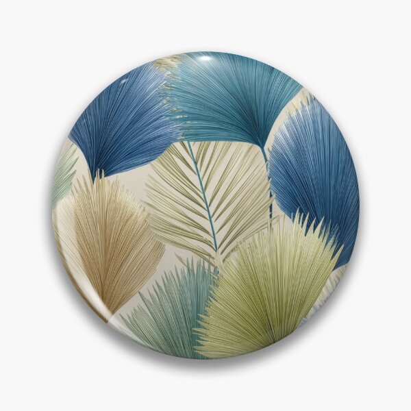 Item preview, Abstract palm fronds in blue and green designed and sold by dcrc.