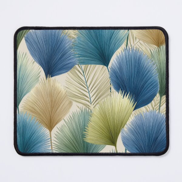 Item preview, Abstract palm fronds in blue and green designed and sold by dcrc.