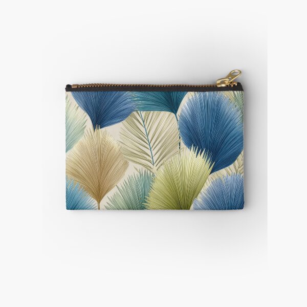 Item preview, Abstract palm fronds in blue and green designed and sold by dcrc.