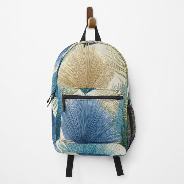 Item preview, Abstract palm fronds in blue and green designed and sold by dcrc.