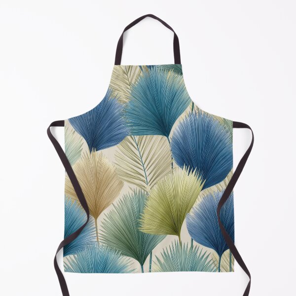 Item preview, Abstract palm fronds in blue and green designed and sold by dcrc.