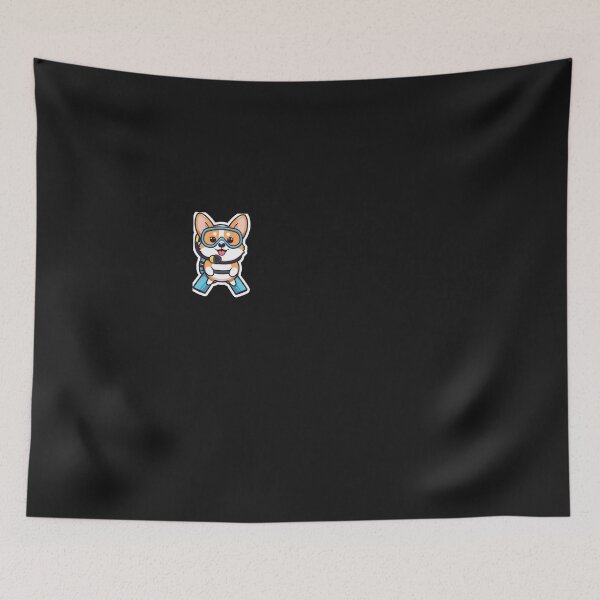 Item preview, Cute Corgi Dog Scuba Diving - Left Chest Badge Funny Ocean Puppy designed and sold by islam gamal.