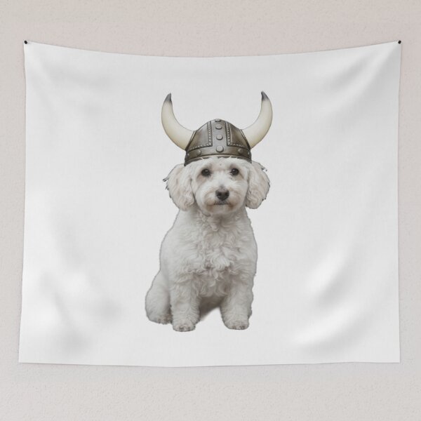 Item preview, Funny Viking Poodle Cute Dog Art designed and sold by UCBrandDecor.