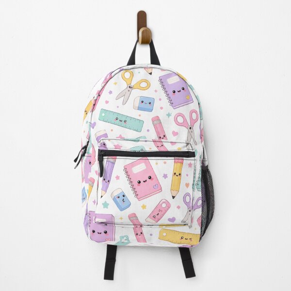 Item preview, Kawaii Stationery Study Cute Seamless Pattern Print designed and sold by Inkworksbyshery.