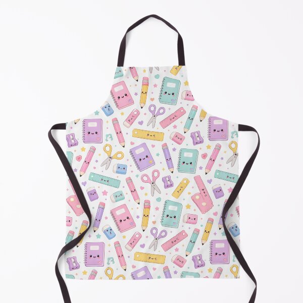Item preview, Kawaii Stationery Study Cute Seamless Pattern Print designed and sold by Inkworksbyshery.