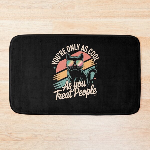 Item preview, Retro Cool Cat Sunglasses Kindness Quote designed and sold by SuperAndSocial.