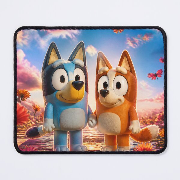 Item preview, Bluey and Bingo Sunset Meadow Aesthetic Art designed and sold by AgnesB77.